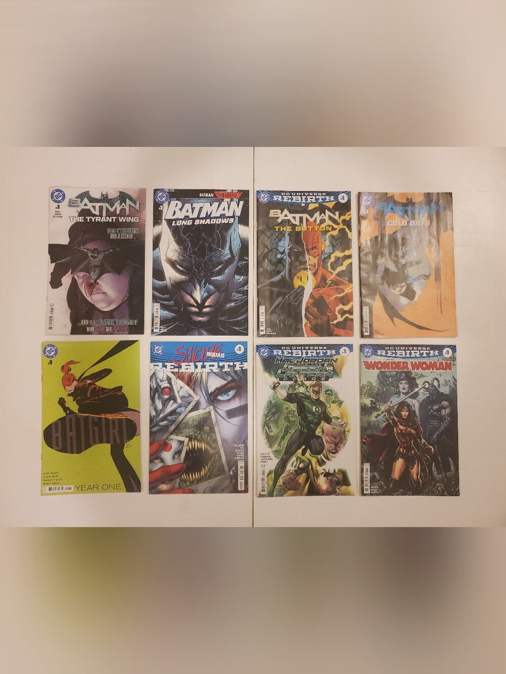 Dc Comic Book Mixed Lot Of 8 Books Bagged And Boarded All Number 1